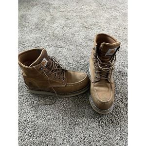 Carhartt womens 6" Waterproof Wedge Steel Toe Work Boots, Brown Oil Tanned Sz 9